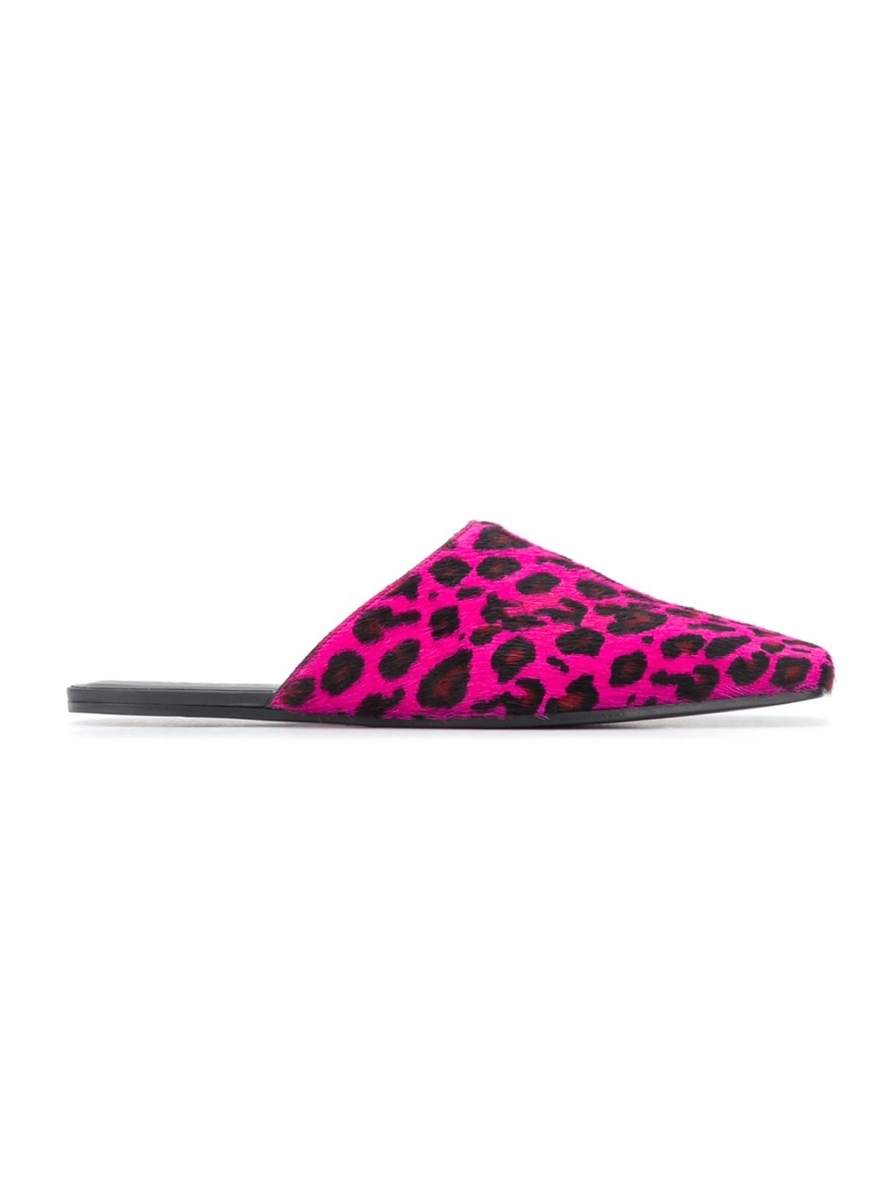 Maison Martin Margiela Hot Pink Leopard Print Slip-On Mules
